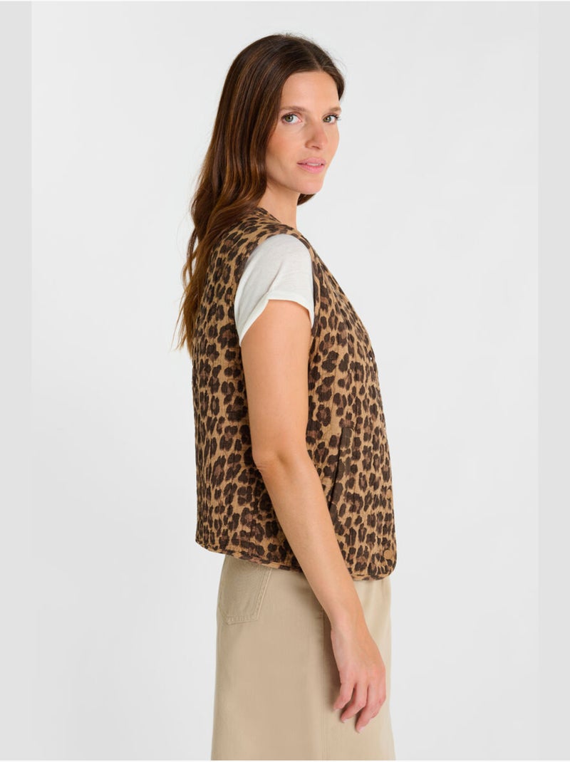Chaqueta sin mangas gudro Beige - Kiabi
