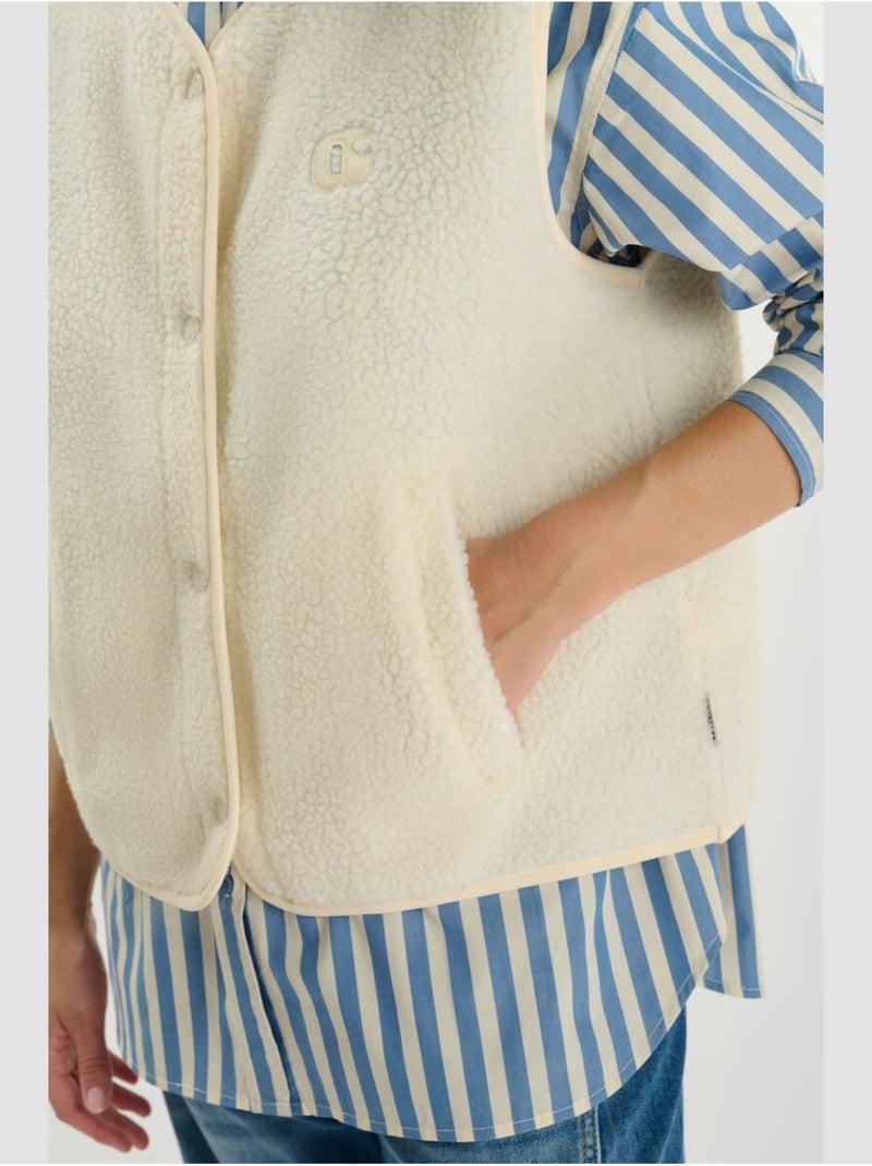 Chaqueta sin mangas GUDRU Blanco - Kiabi