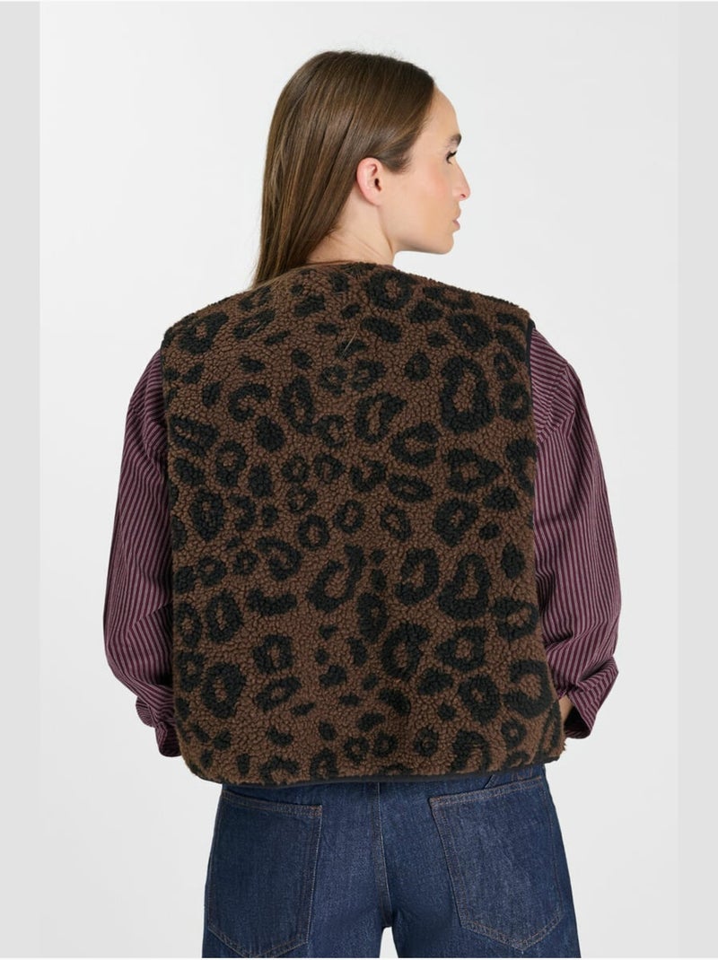 Chaqueta sin mangas sanry Marrón - Kiabi