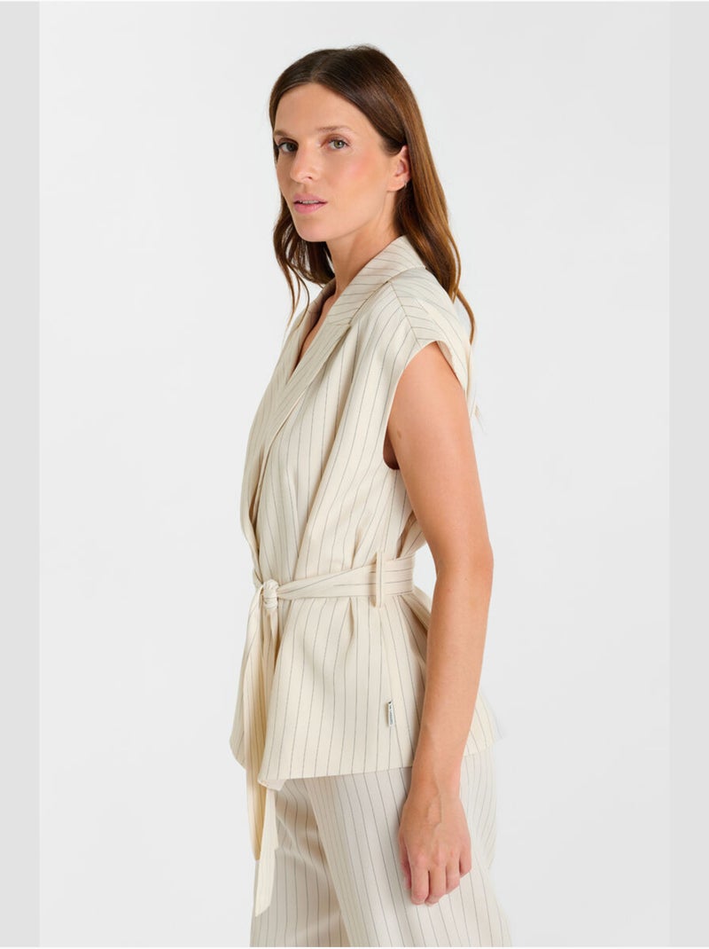 Chaqueta sin mangas tayra Beige - Kiabi