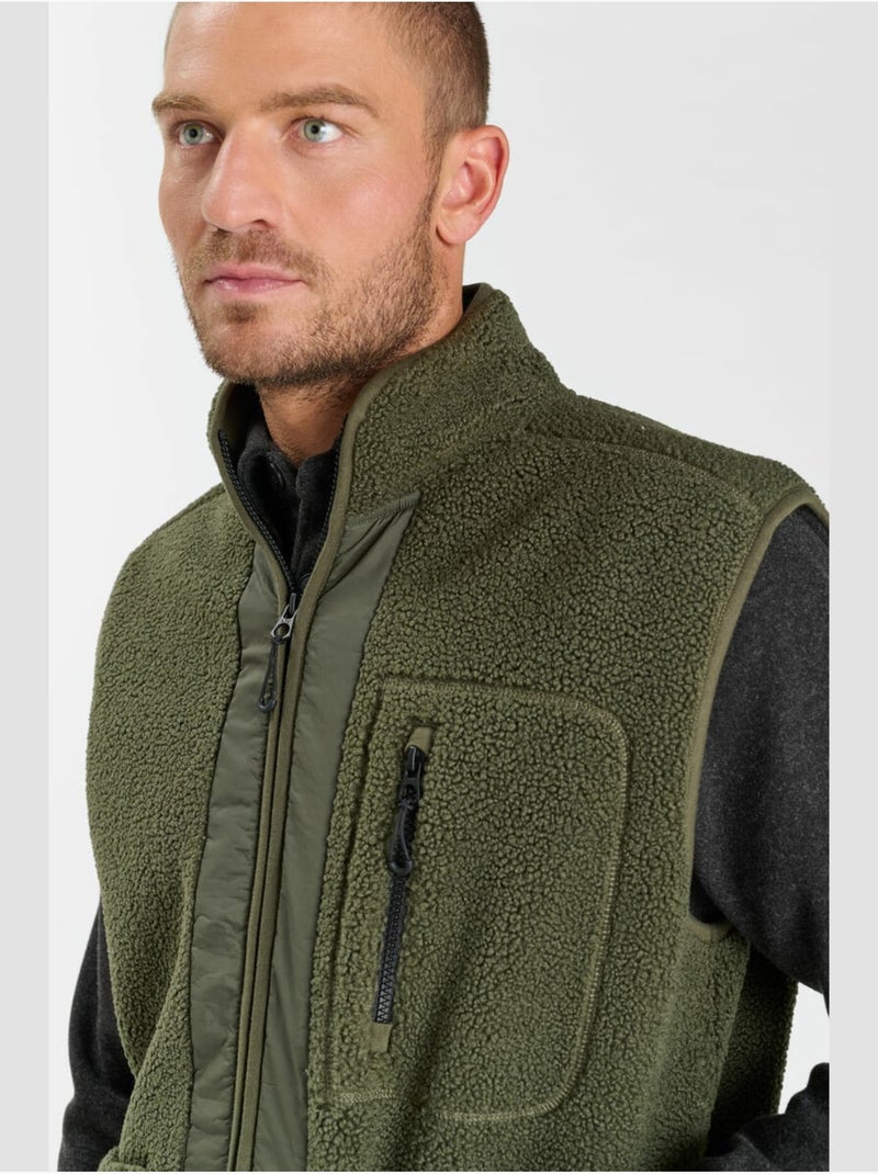 Chaqueta sin mangas velos Caqui - Kiabi