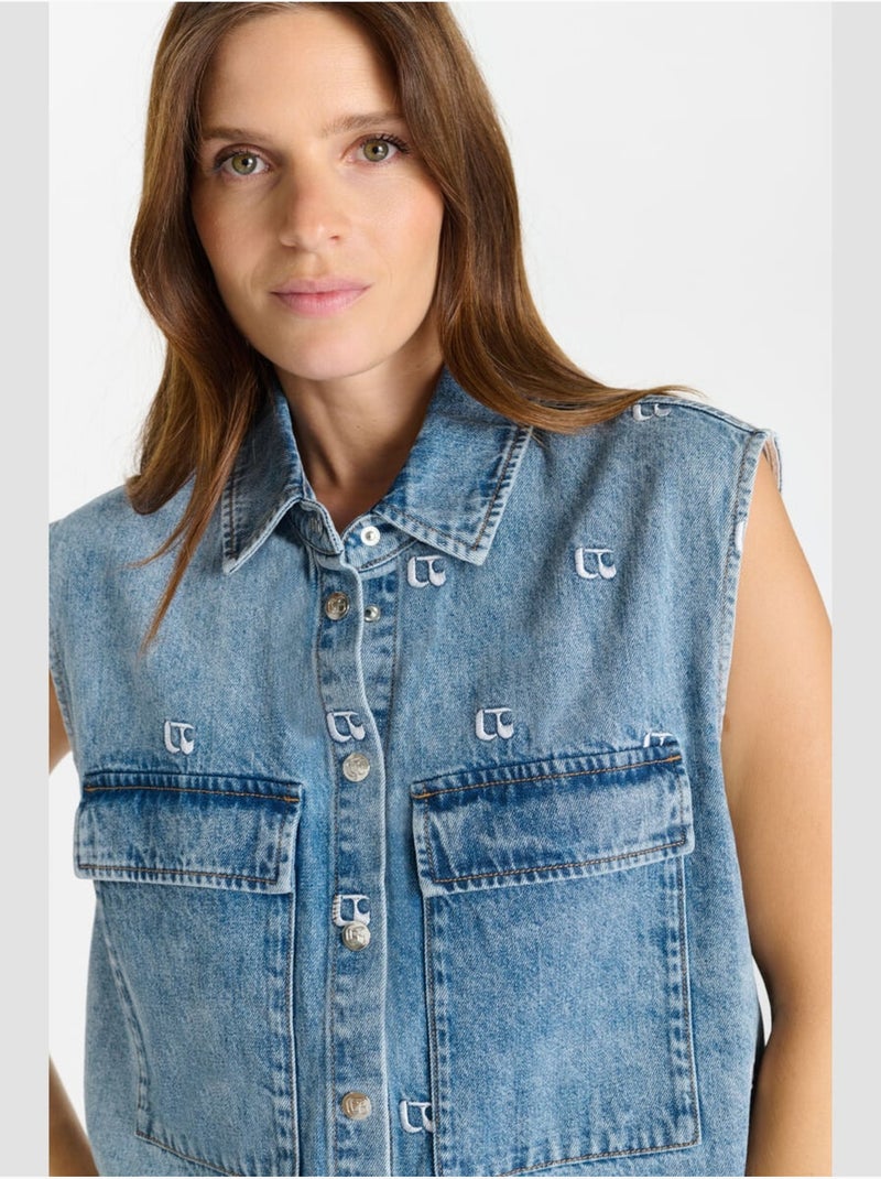 Chaqueta sin mangas YANI Azul - Kiabi