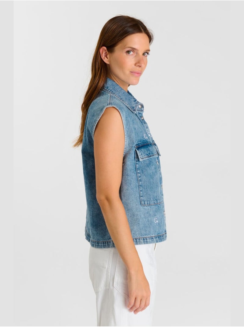 Chaqueta sin mangas YANI Azul - Kiabi