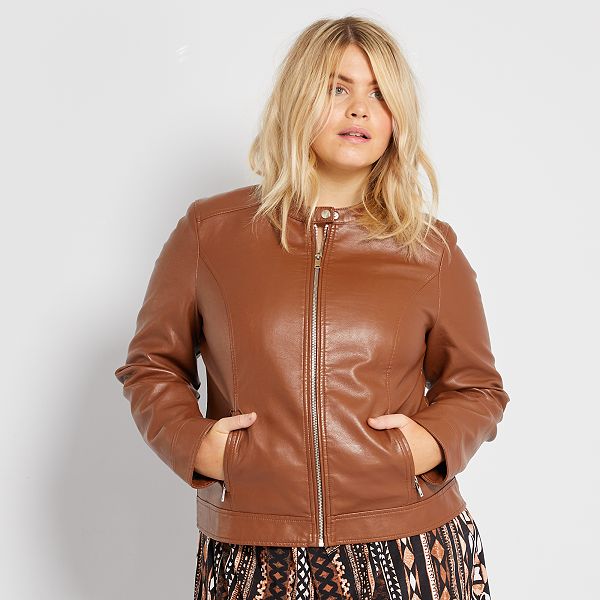 Chaqueta sintética Tallas grandes mujer NEGRO Kiabi 30,00€ Chaqueta sintética Tallas grandes mujer NEGRO Kiabi 30,00€