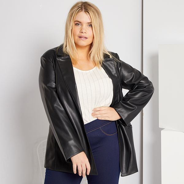 Chaqueta sintética Tallas grandes mujer negro Kiabi 29,00€ Chaqueta sintética Tallas grandes mujer NEGRO Kiabi 30,00€
