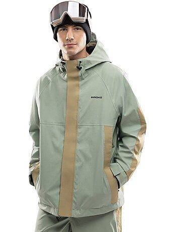 Chaqueta snowboard oversize hombre hombre w8 yuki olive