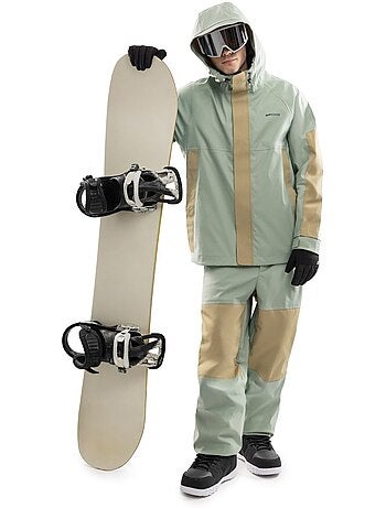 Chaqueta snowboard oversize hombre hombre w8 yuki olive