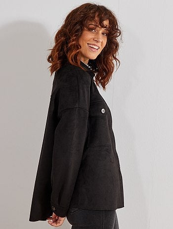 Chaqueta sobrecamisa de antelina - Kiabi