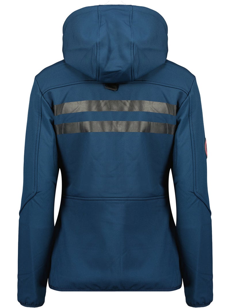 Chaqueta softshell con capucha desmontable forrada de polar reineak – canadian peak Azul marino - Kiabi