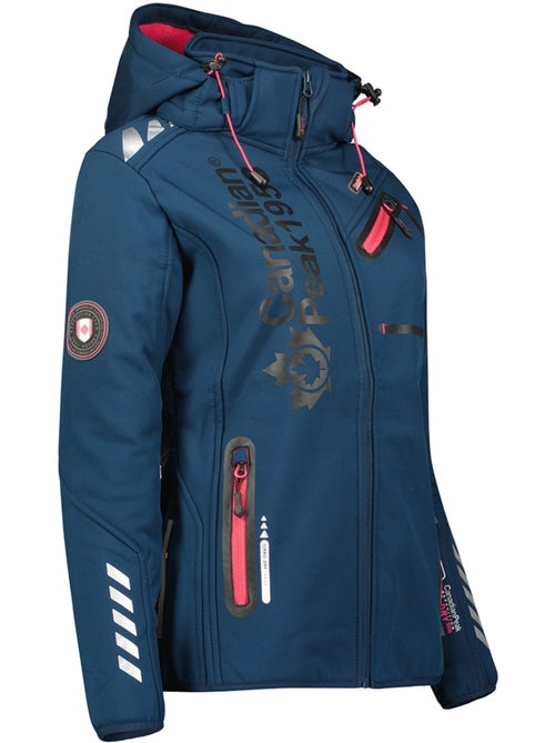 Chaqueta softshell con capucha desmontable forrada de polar reineak – canadian peak - Kiabi