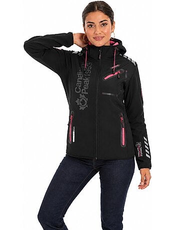 Chaqueta softshell con capucha desmontable forrada de polar reineak – canadian peak