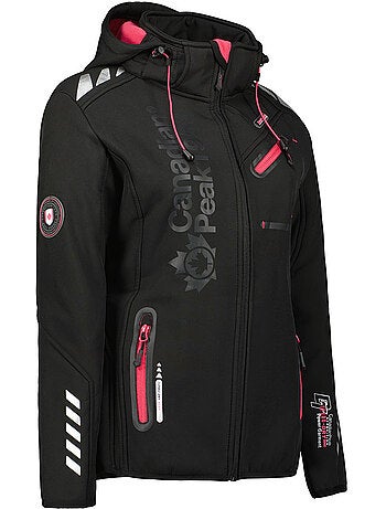 Chaqueta softshell con capucha desmontable forrada de polar reineak – canadian peak