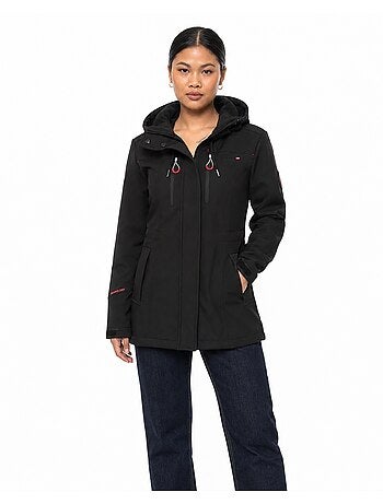 Chaqueta softshell con capucha desmontable forrada de polar toceaneak – canadian peak