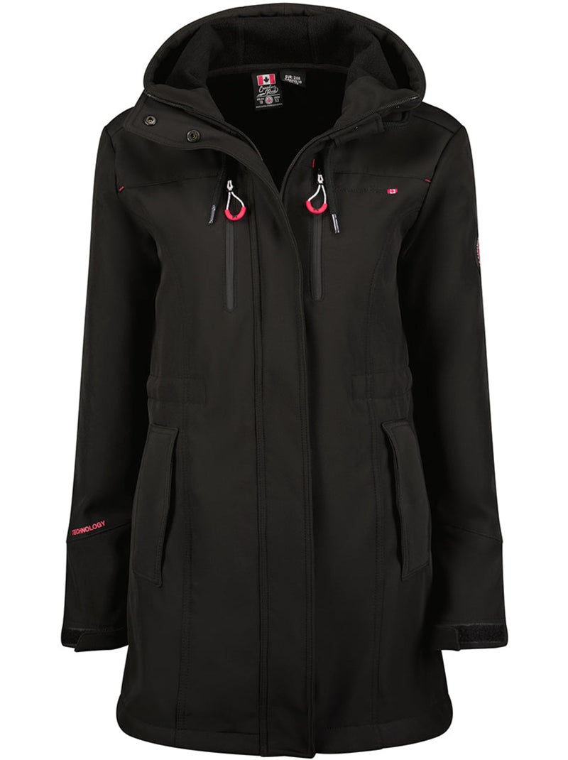 Chaqueta softshell con capucha desmontable forrada de polar toceaneak – canadian peak Negro - Kiabi