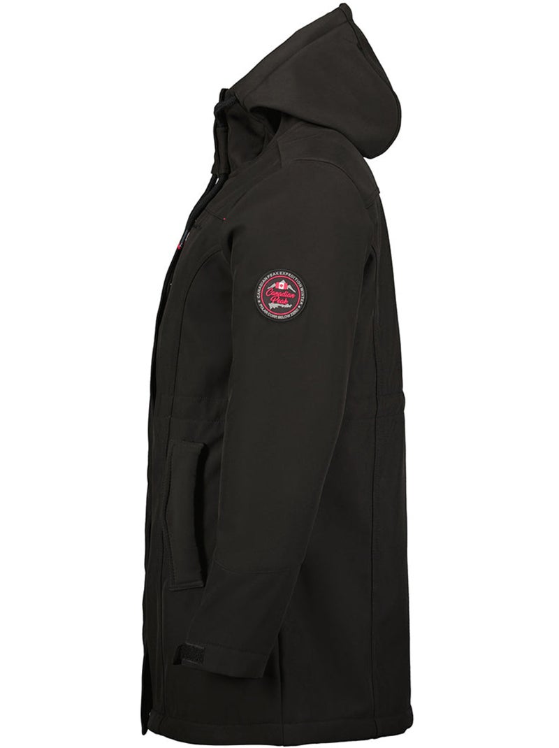 Chaqueta softshell con capucha desmontable forrada de polar toceaneak – canadian peak Negro - Kiabi