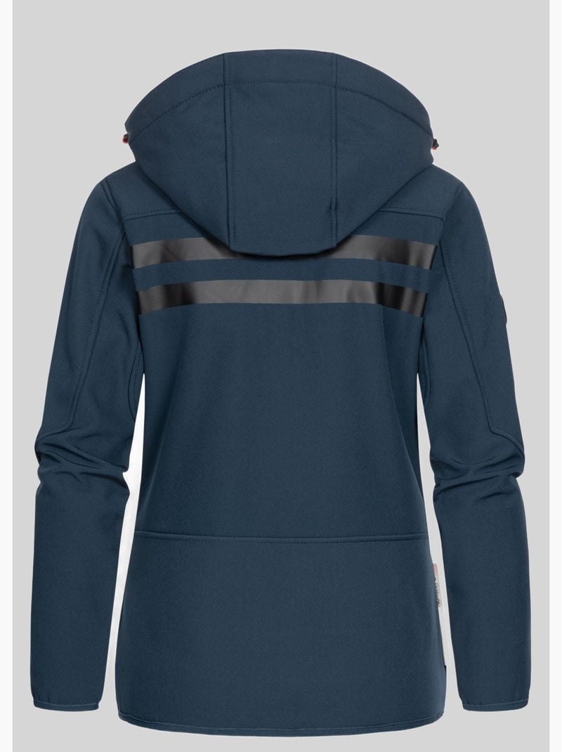 Chaqueta softshell con capucha reine – geographical norway Azul marino - Kiabi