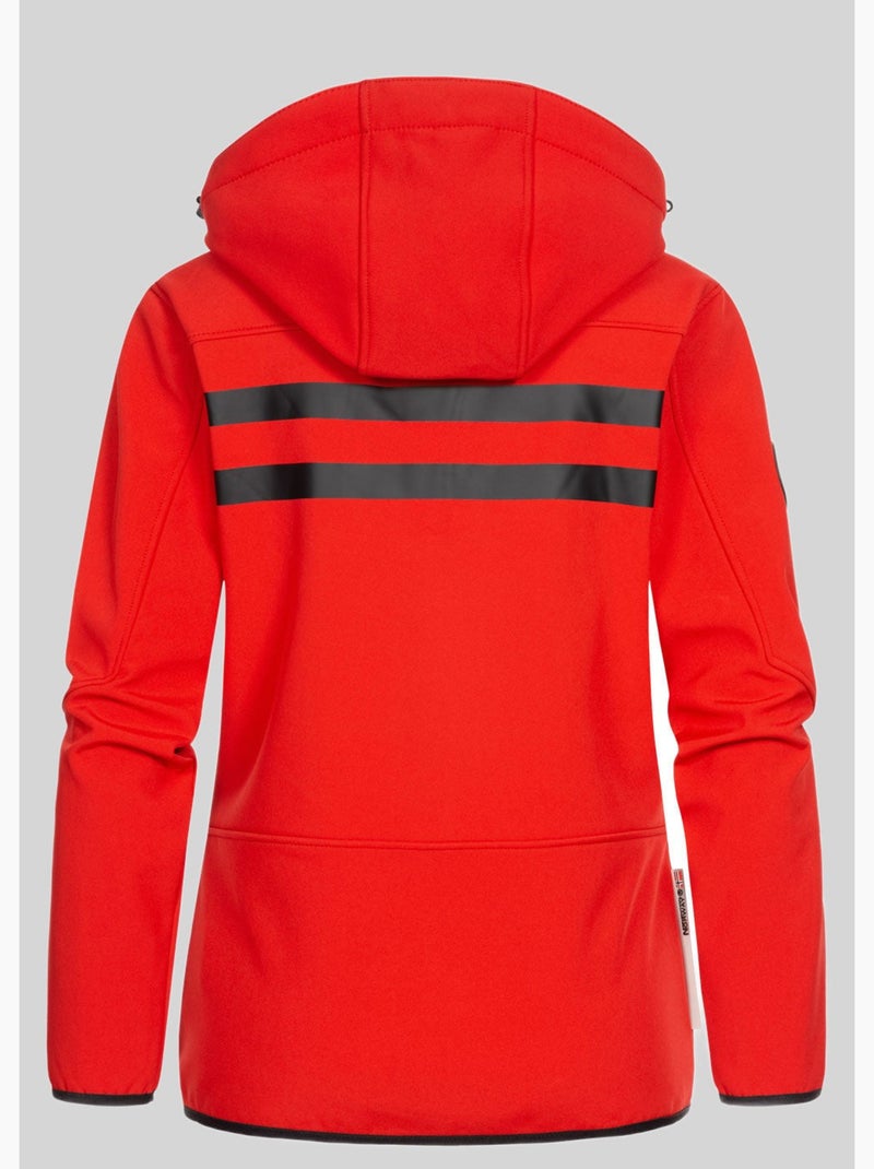 Chaqueta softshell con capucha reine – geographical norway Negro Rojo - Kiabi