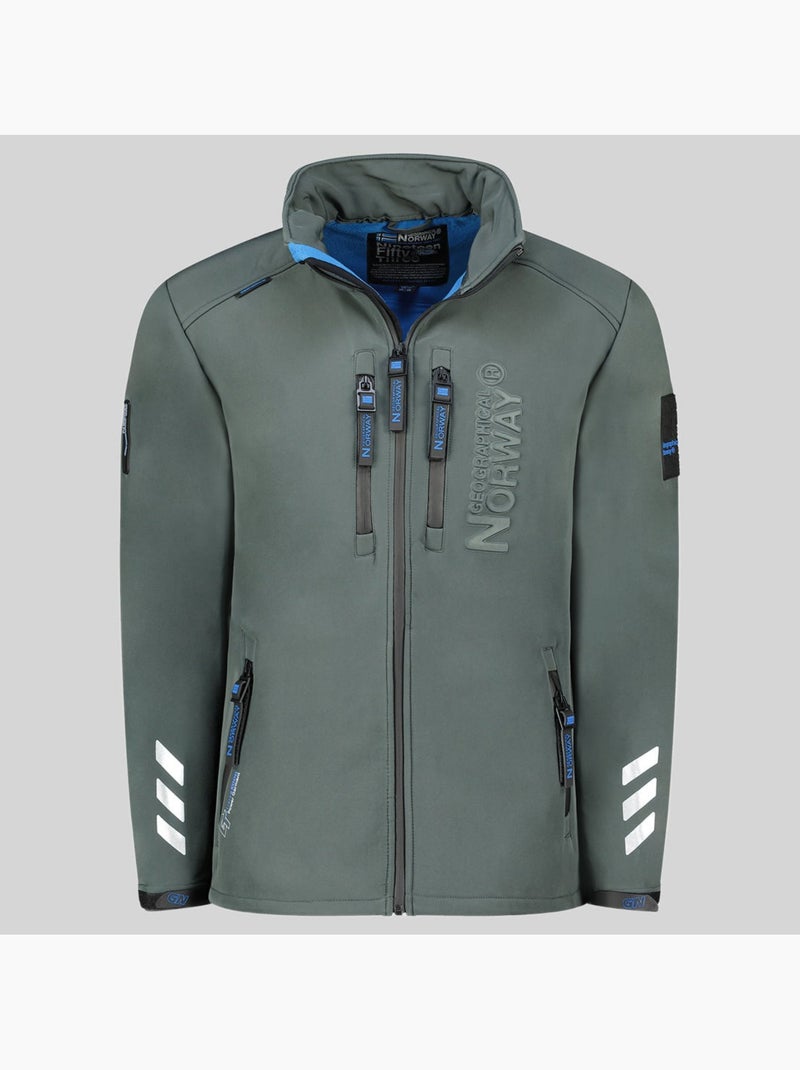 Chaqueta softshell con capucha richywood – geographical norway Gris oscuro - Kiabi