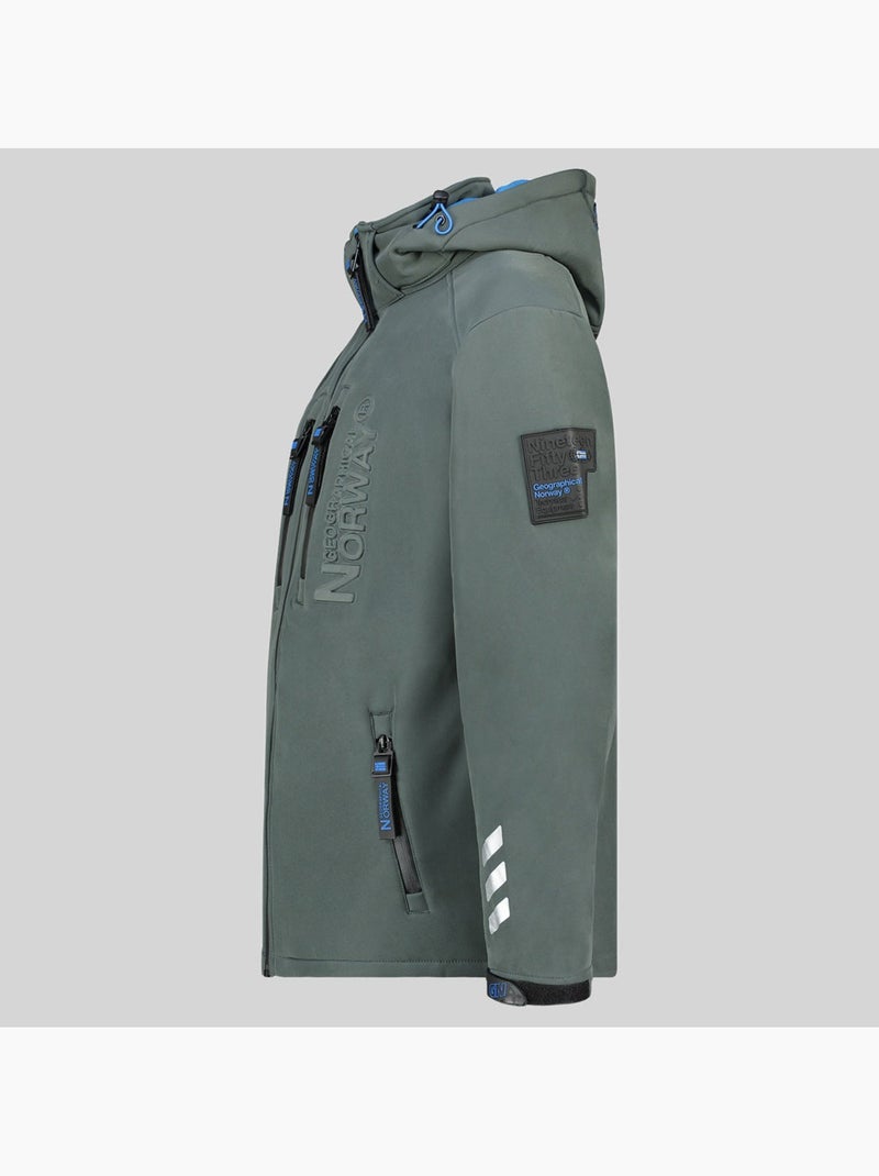 Chaqueta softshell con capucha richywood – geographical norway Gris oscuro - Kiabi