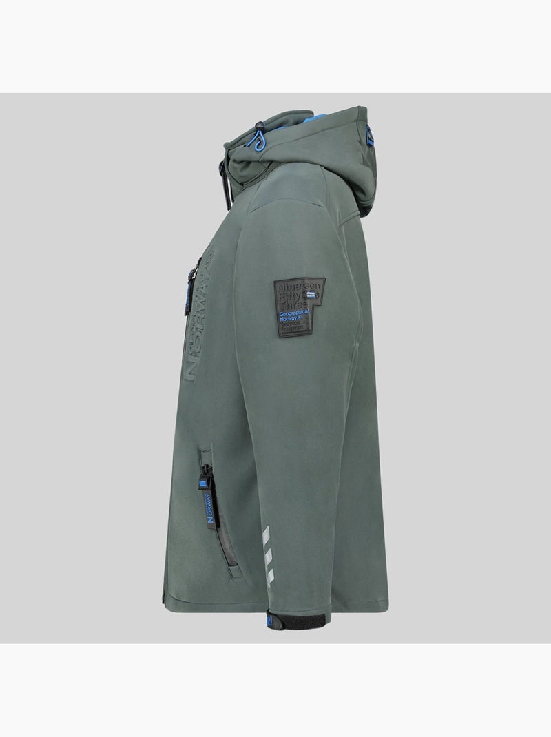 Chaqueta softshell con capucha richywood – geographical norway Gris oscuro - Kiabi