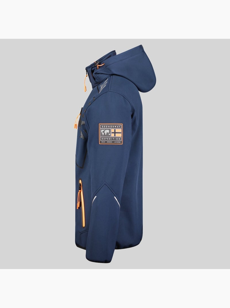 Chaqueta softshell con capucha robin – geographical norway Azul marino - Kiabi