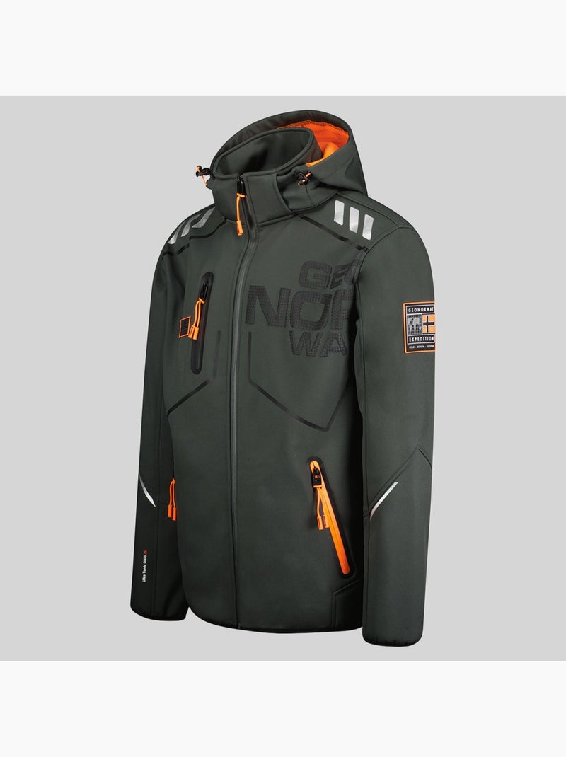 Chaqueta softshell con capucha robin – geographical norway Gris oscuro - Kiabi