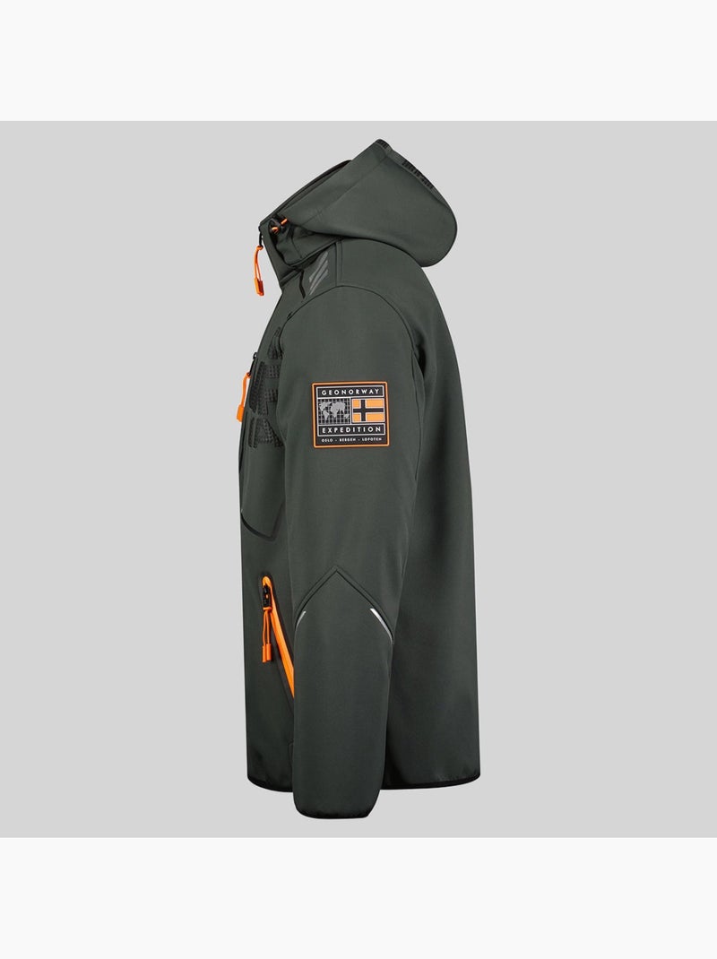 Chaqueta softshell con capucha robin – geographical norway Gris oscuro - Kiabi