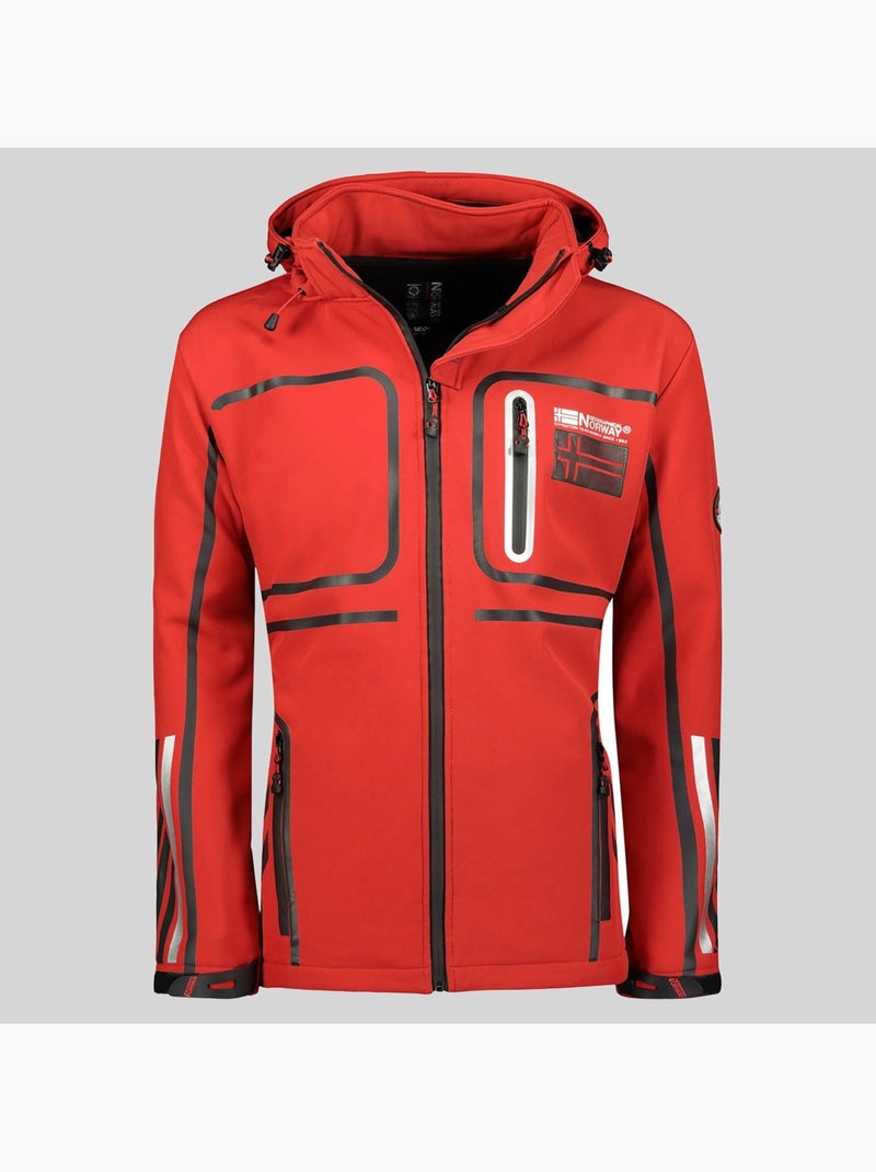 Chaqueta softshell con capucha romano – geographical norway Rojo - Kiabi