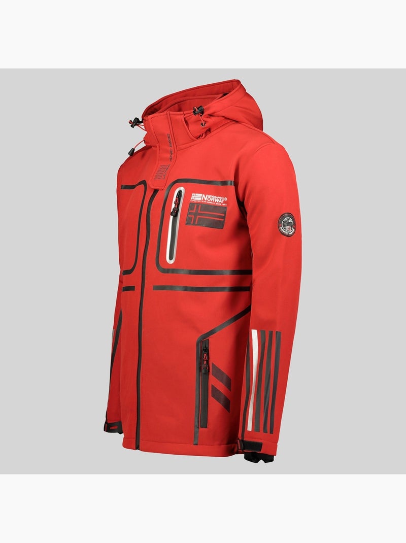 Chaqueta softshell con capucha romano – geographical norway Rojo - Kiabi