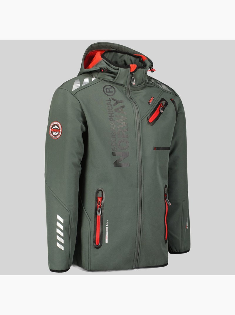 Chaqueta softshell con capucha royaute dark – geographical norway Gris rojo - Kiabi