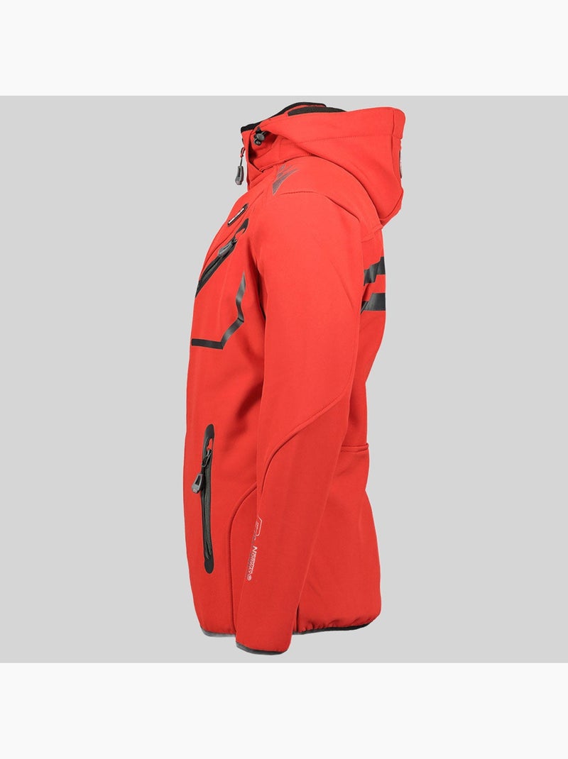Chaqueta softshell con capucha royaute – geographical norway Negro Rojo - Kiabi