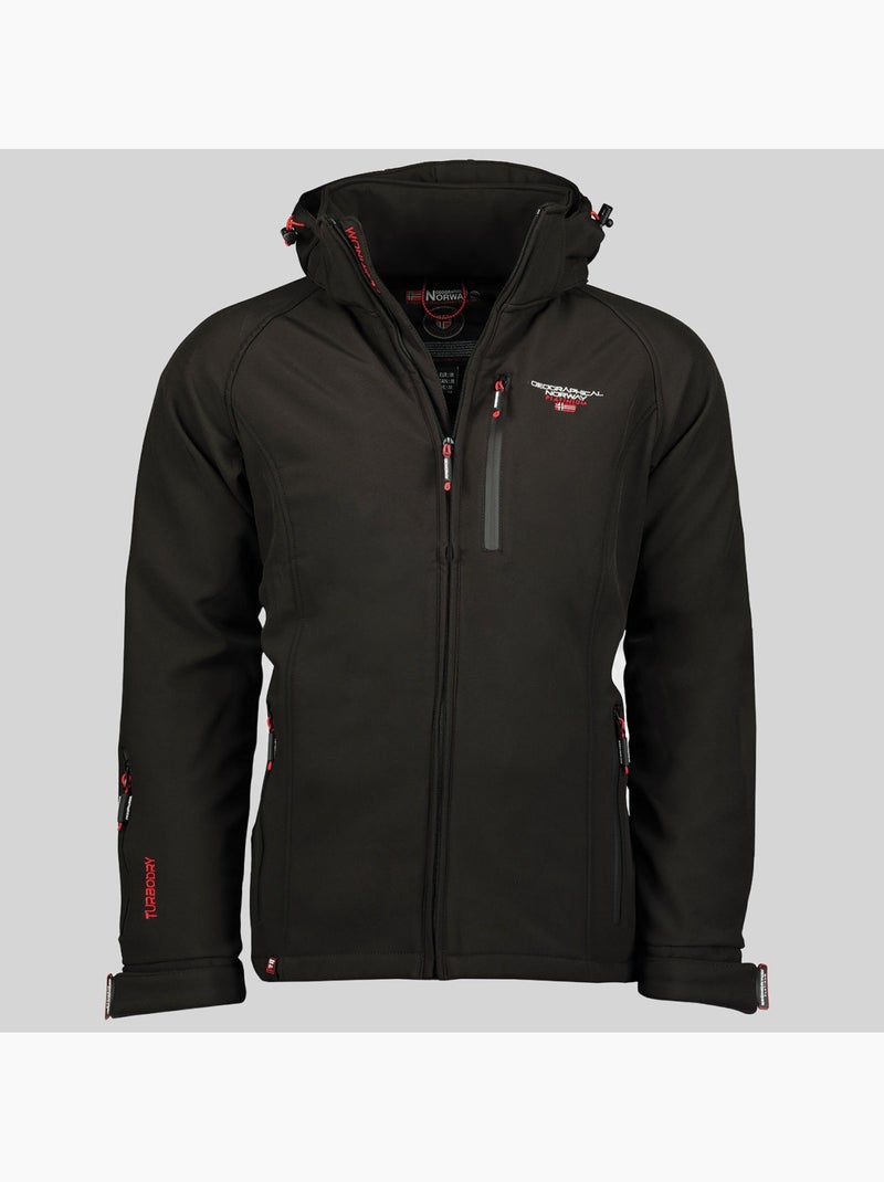 Chaqueta softshell con capucha taboo – geographical norway Negro - Kiabi