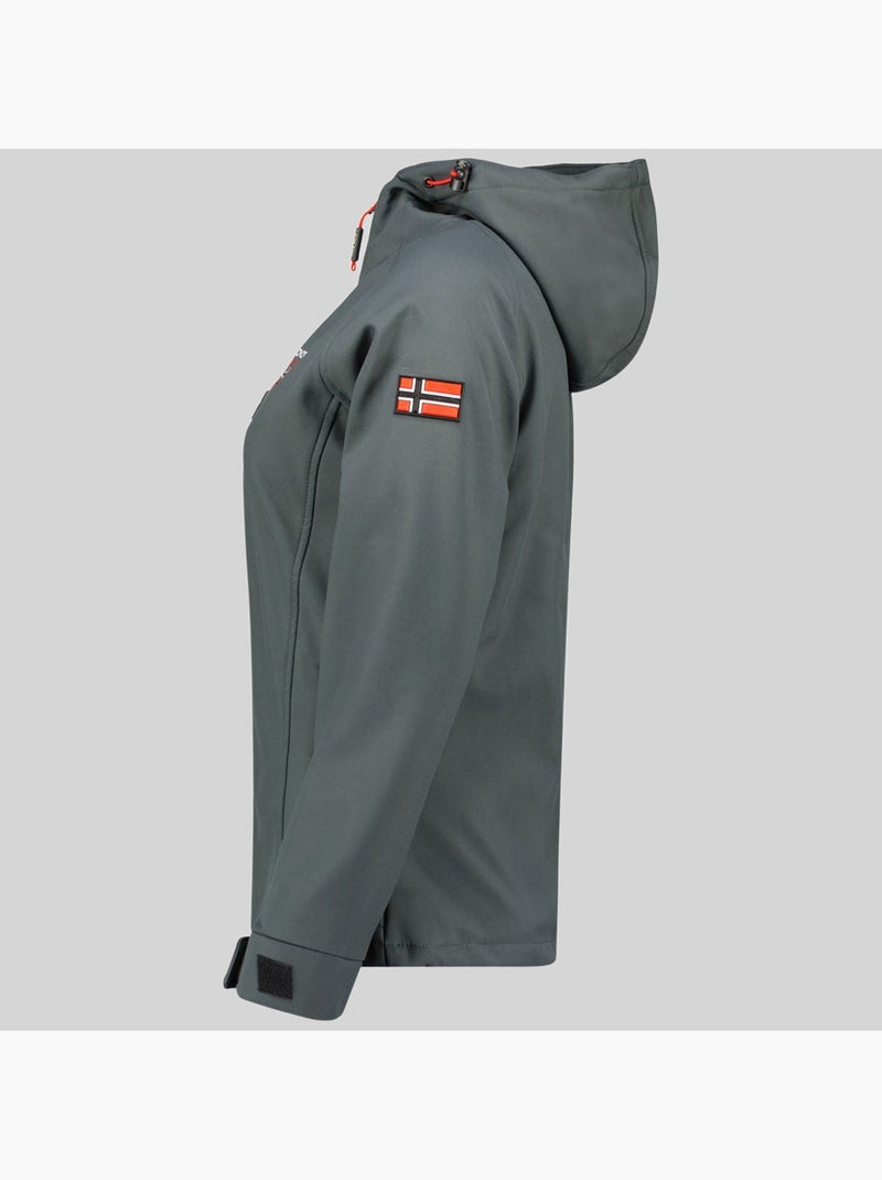 Chaqueta softshell con capucha tacer – geographical norway Gris oscuro - Kiabi