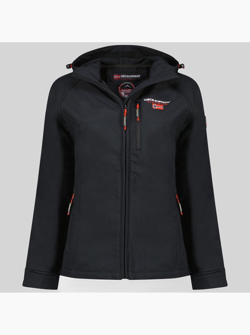 Chaqueta softshell con capucha tacer – geographical norway Negro - Kiabi