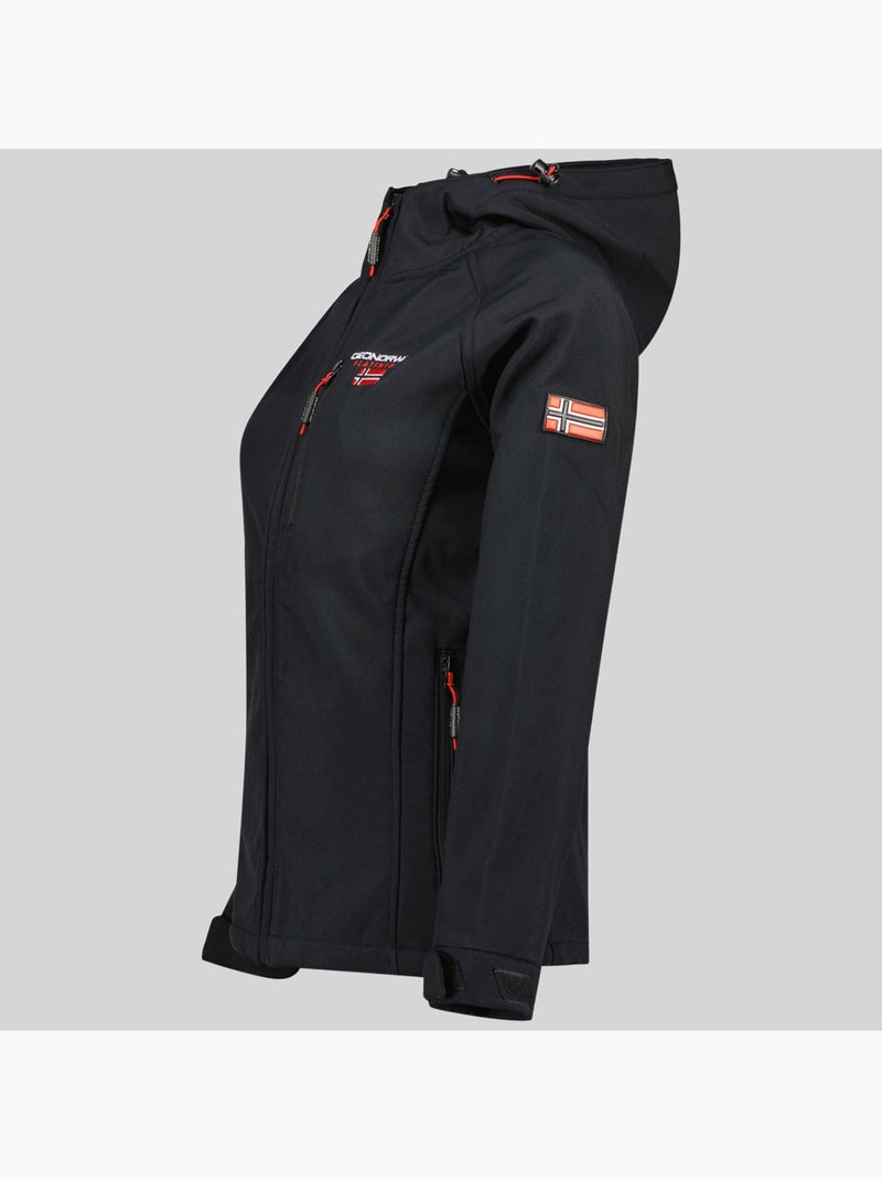 Chaqueta softshell con capucha tacer – geographical norway Negro - Kiabi