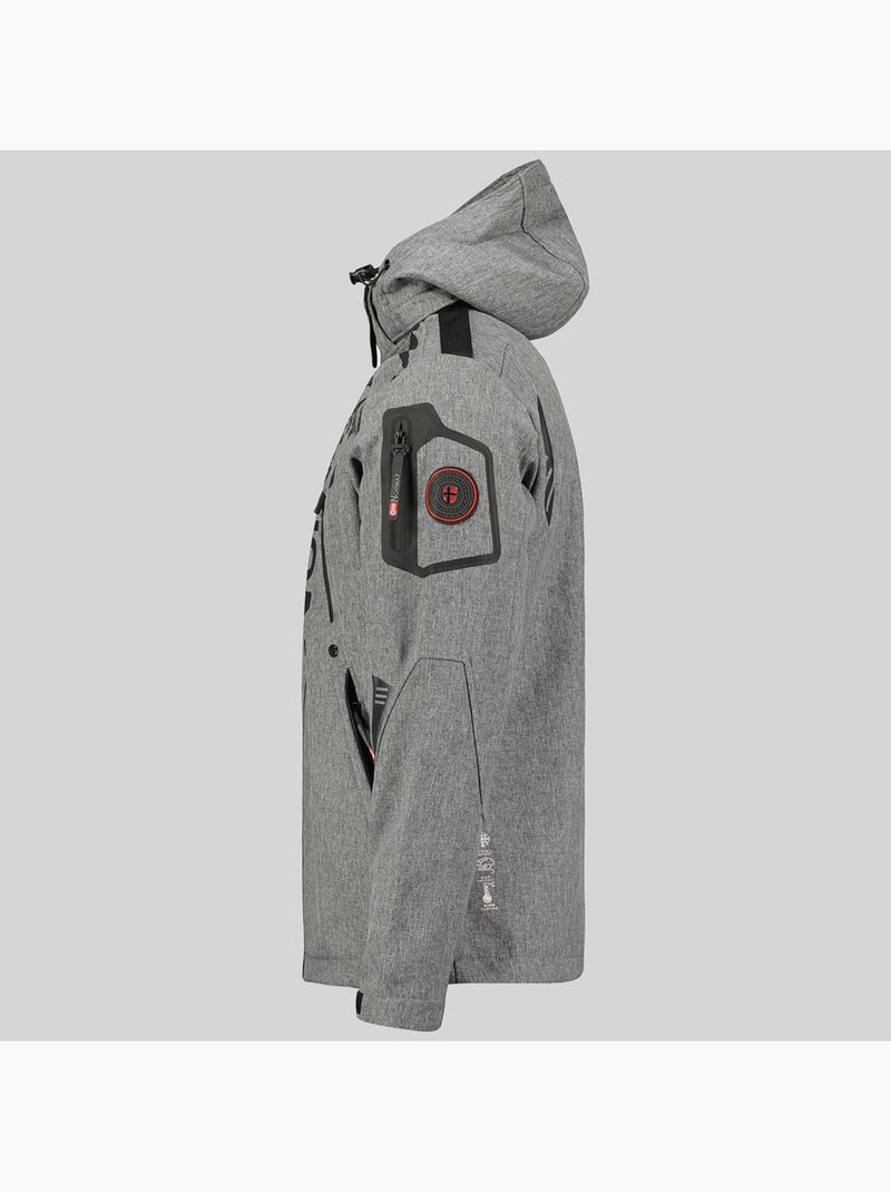 Chaqueta softshell con capucha talentueux – geographical norway Gris oscuro - Kiabi