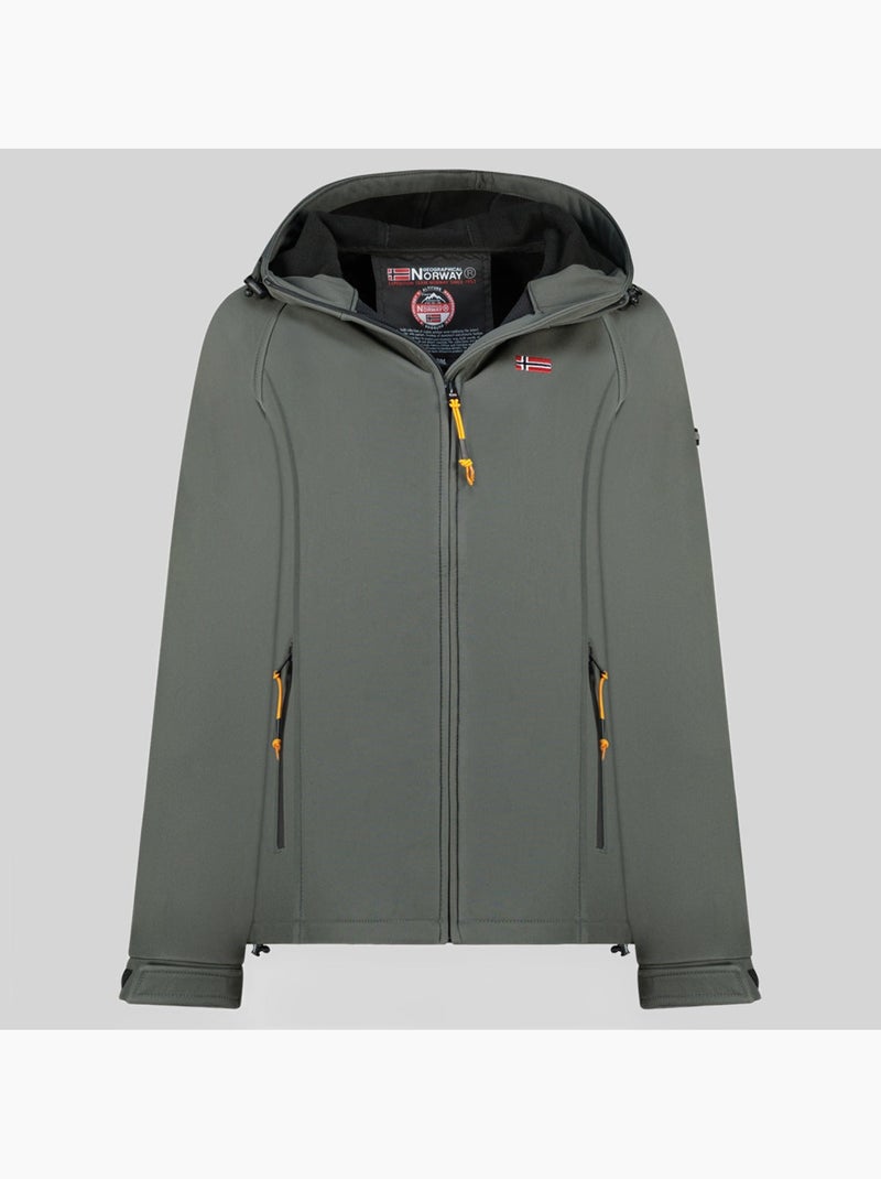 Chaqueta softshell con capucha tamilalor – geographical norway Gris oscuro - Kiabi