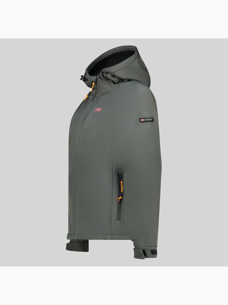 Chaqueta softshell con capucha tamilalor – geographical norway Gris oscuro - Kiabi
