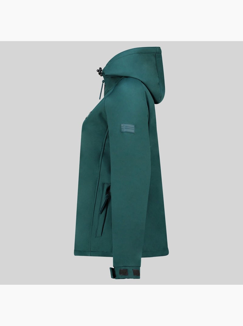Chaqueta softshell con capucha tamilatal – geographical norway Verde abeto - Kiabi