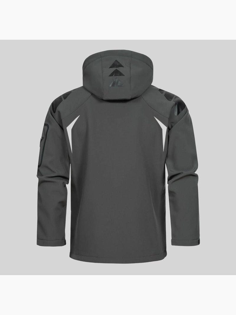 Chaqueta softshell con capucha techno dark – geographical norway Gris rojo - Kiabi