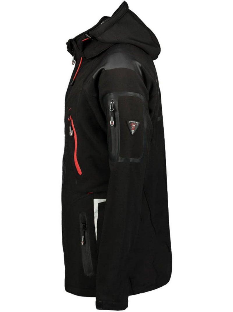 Chaqueta softshell con capucha techno dark – geographical norway Negro Rojo - Kiabi