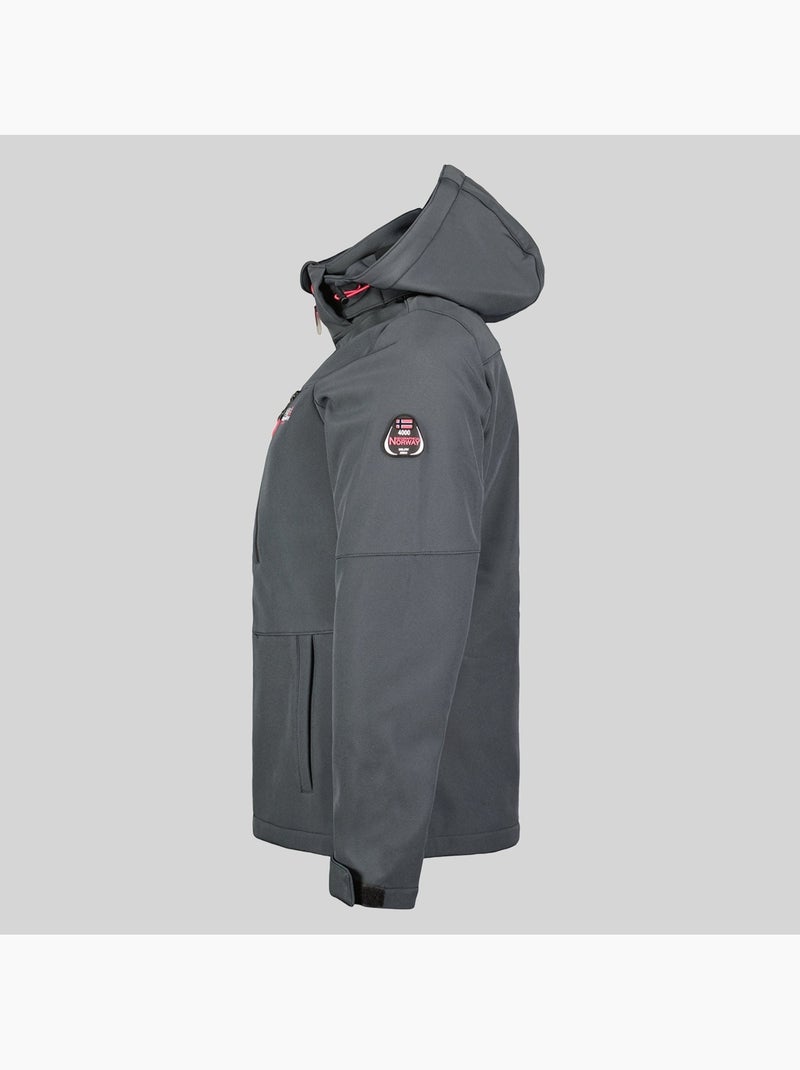 Chaqueta softshell con capucha timmex – geographical norway Gris oscuro - Kiabi