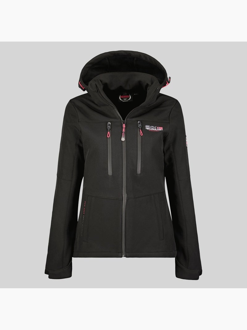 Chaqueta softshell con capucha timmex – geographical norway Negro - Kiabi