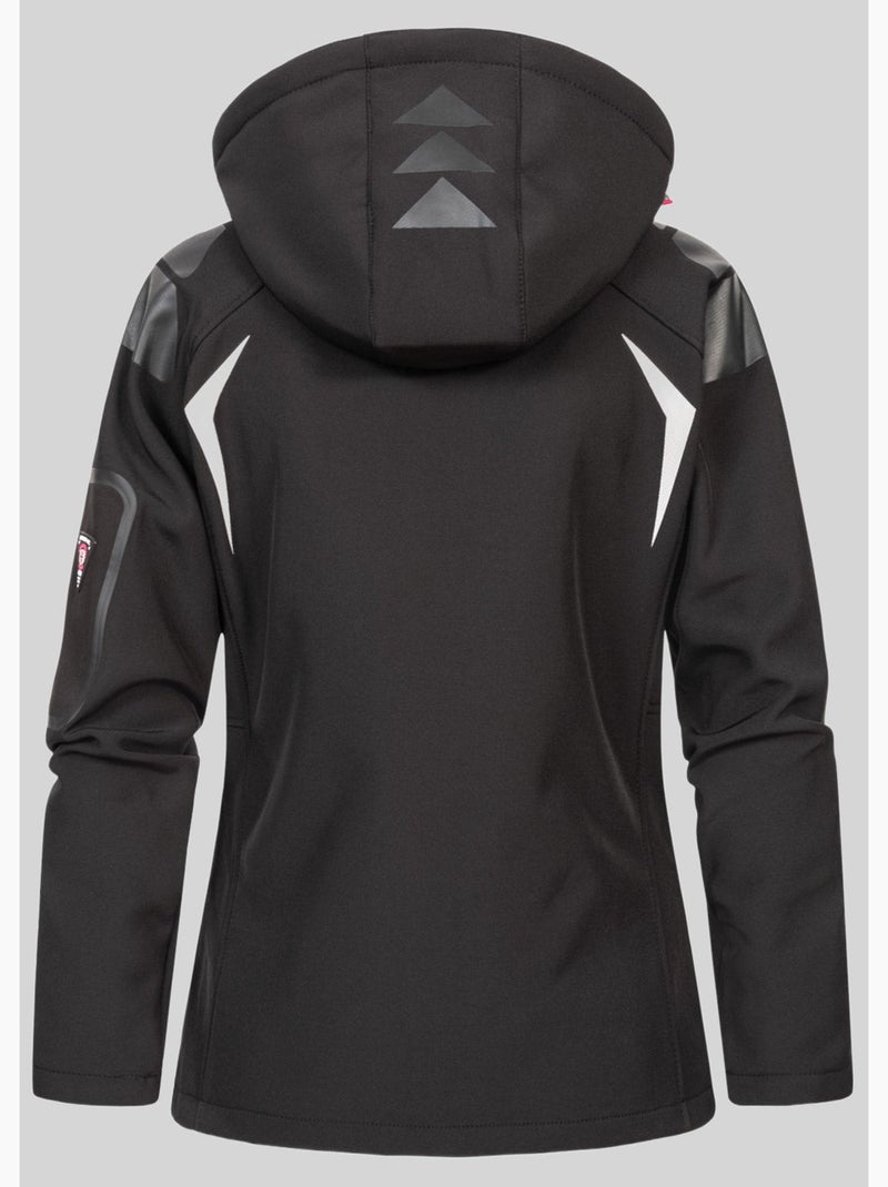 Chaqueta softshell con capucha tislande mujer – geographical norway Negro Rosa - Kiabi