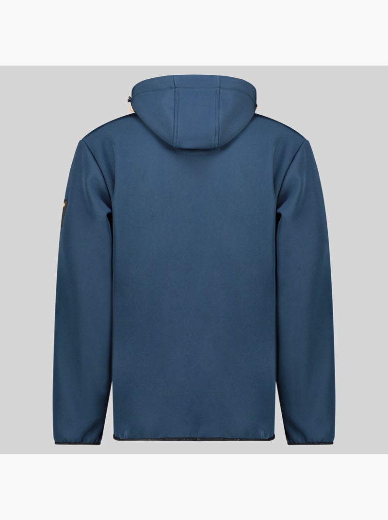Chaqueta softshell con capucha toxique – geographical norway Azul marino/Naranja fluorescente - Kiabi