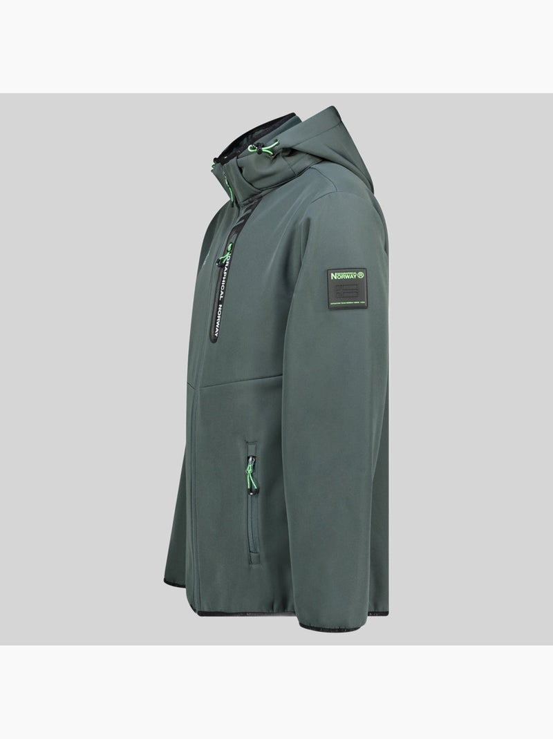 Chaqueta softshell con capucha toxique – geographical norway Gris verde - Kiabi