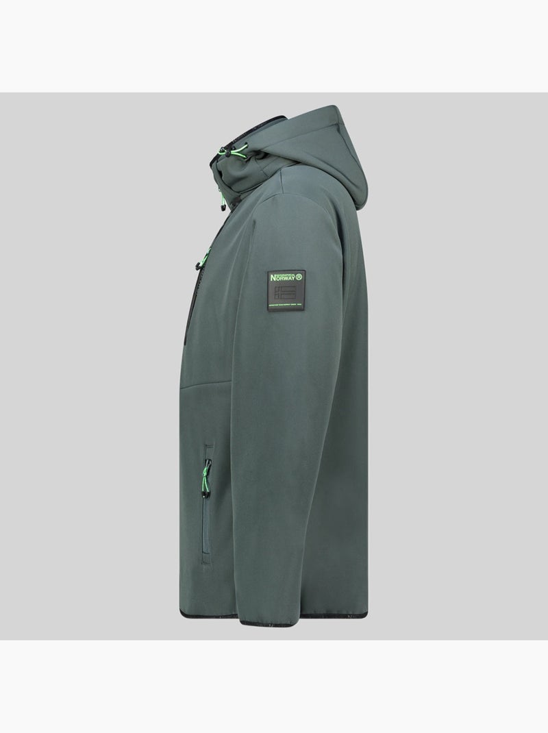 Chaqueta softshell con capucha toxique – geographical norway Gris verde - Kiabi