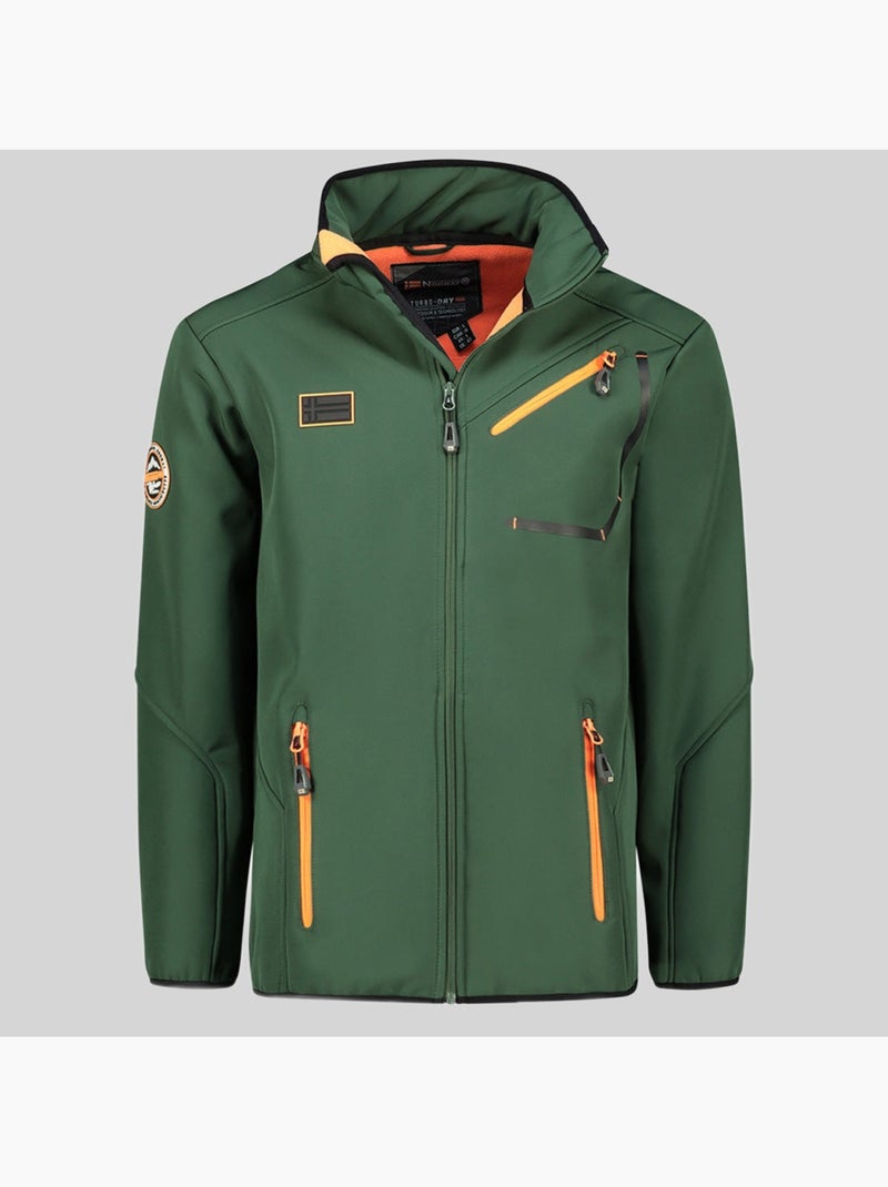 Chaqueta softshell con capucha tramway – geographical norway Verde oscuro - Kiabi