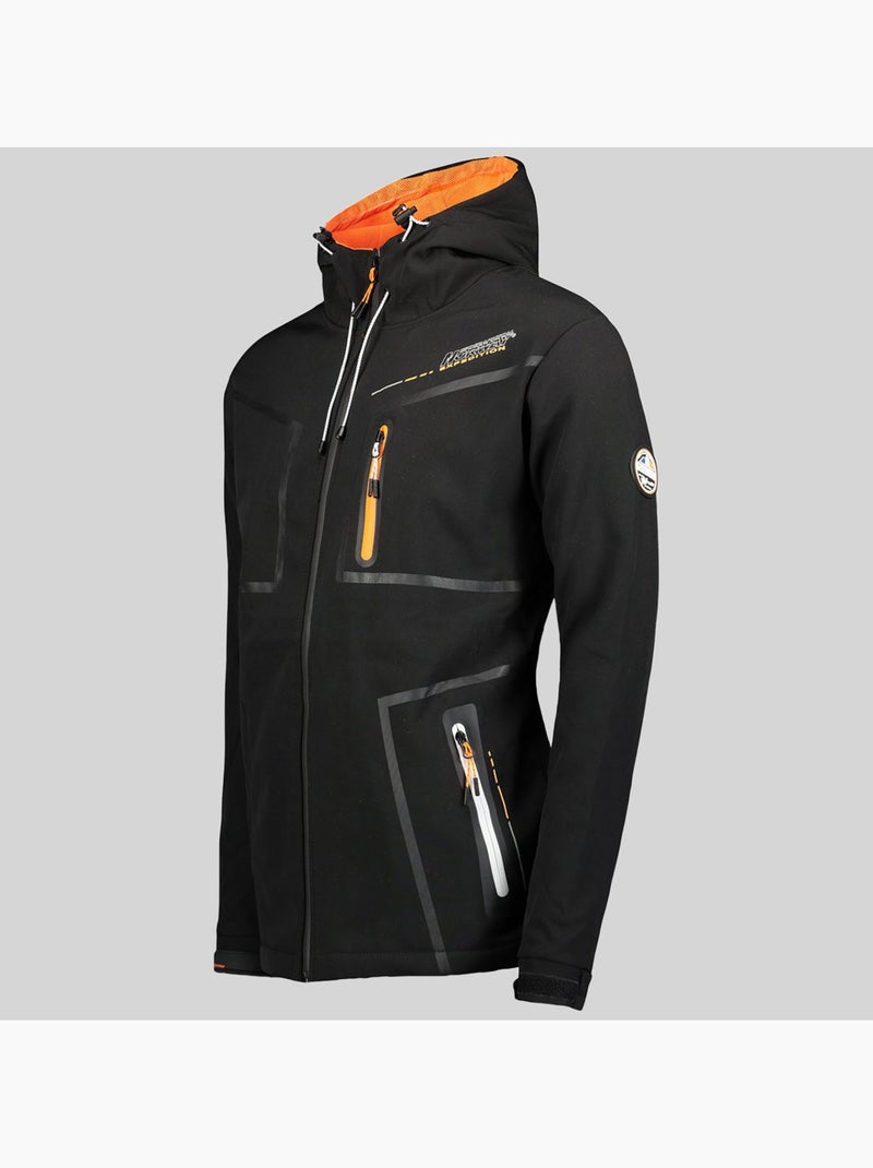 Chaqueta softshell con capucha truello – geographical norway Negro - Kiabi