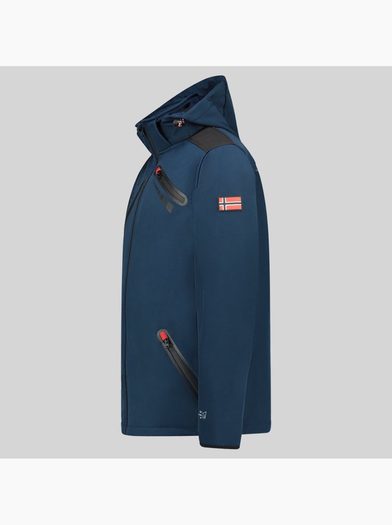 Chaqueta softshell con capucha twopac – geographical norway Azul marino - Kiabi